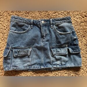 YMI Y2K Denim Mini Skirt Cargo Pocket Size 7